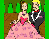 Dibujo Princesa y príncipe en el baile pintado por anyley200
