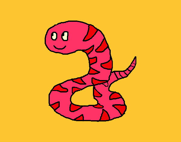Dibujo Serpiente feliz pintado por joshbren