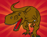 Dibujo Tiranosaurio Rex enfadado pintado por julijuli