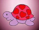 Dibujo Tortuga con corazones pintado por IVAN12600