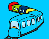 Dibujo Tren en camino pintado por LUCHO2008