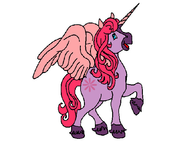 Dibujo Unicornio con alas pintado por -Maria29-
