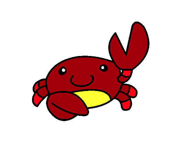 Dibujo Acuarel el cangrejo pintado por espinosa
