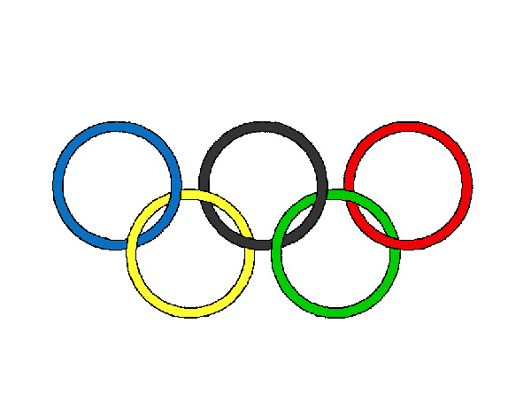 Dibujo Anillas de los juegos olimpícos pintado por sabru