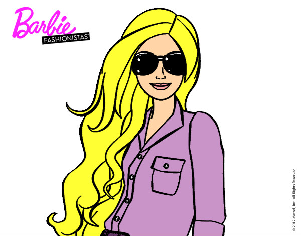 Dibujo Barbie con gafas de sol pintado por CiinTiia 