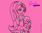 Dibujo Barbie con su linda gatita pintado por MillarayB