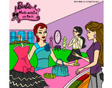 Dibujo Barbie en una tienda de ropa pintado por ALEMIVIDA