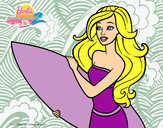 Dibujo Barbie va a surfear pintado por marina8