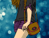 Dibujo Chica con bolso pintado por jennyy