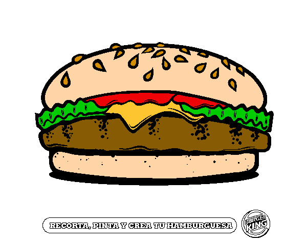 Dibujo Crea tu hamburguesa pintado por andrea8
