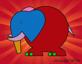 Dibujo Elefante grande pintado por mjaycoco