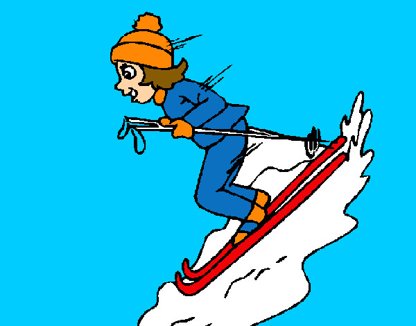 Dibujo Esquiadora pintado por sabru