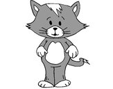 Dibujo Gato con flequillo pintado por FABYFG