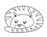 Dibujo Gato durmiendo pintado por Kajk