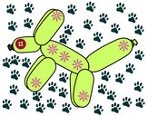 Dibujo Globo con forma de perro pintado por rosa323