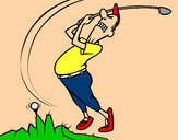 Dibujo Golfista pintado por sabru