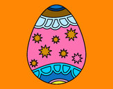 Dibujo Huevo con estrellas pintado por dieguii