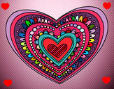 Dibujo Mandala corazón pintado por ximena211