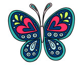 Dibujo Mandala mariposa pintado por elsavega