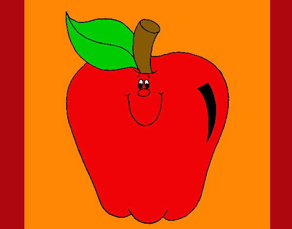 Dibujo Manzana 1 pintado por pingo