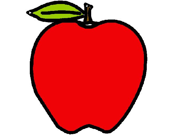 Dibujo manzana pintado por devany_fer