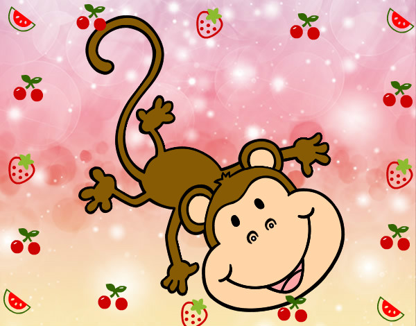 Dibujo Mono gracioso pintado por karlha 