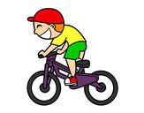 Dibujo Niño ciclista pintado por sabru
