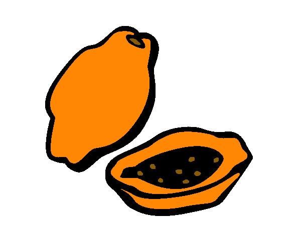 Dibujo Papaya pintado por devany_fer