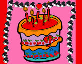 Dibujo Pastel de cumpleaños 2 pintado por camaca