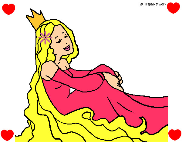 Dibujo Princesa relajada pintado por daiyan