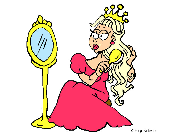 Dibujo Princesa y espejo pintado por CiinTiia 