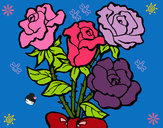 Dibujo Ramo de rosas pintado por jugaz