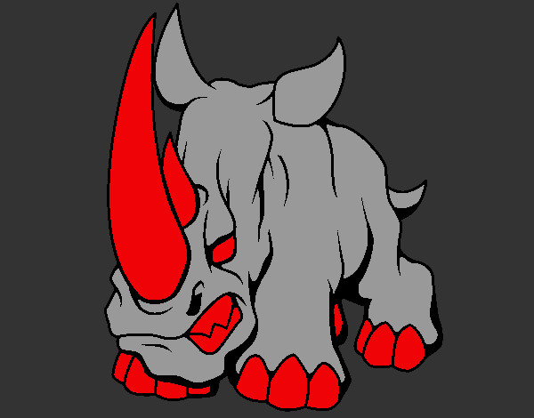 Dibujo Rinoceronte II pintado por EviLAl3xXx
