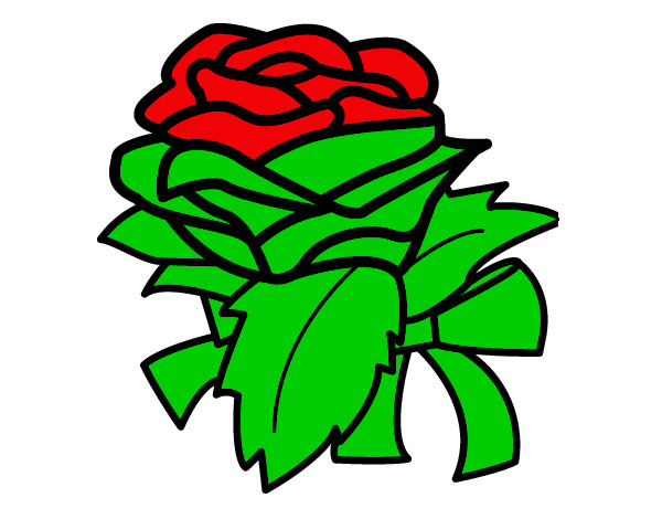 Dibujo Rosa, flor pintado por Caramelo89