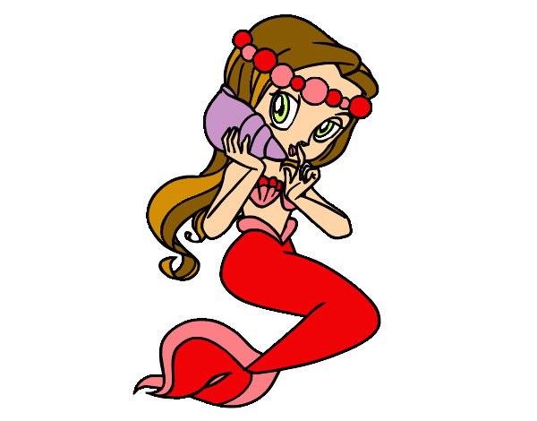 Dibujo Sirena con una caracola pintado por CiinTiia 