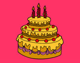 Dibujo Tarta de cumpleaños pintado por Gigi2648