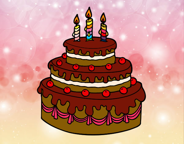 Dibujos de Tartas de cumpleaños para Colorear - Dibujos.net