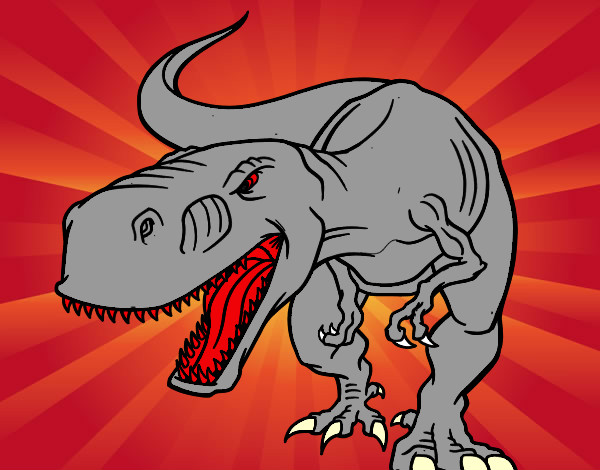 Dibujo Tiranosaurio Rex enfadado pintado por xdfaster
