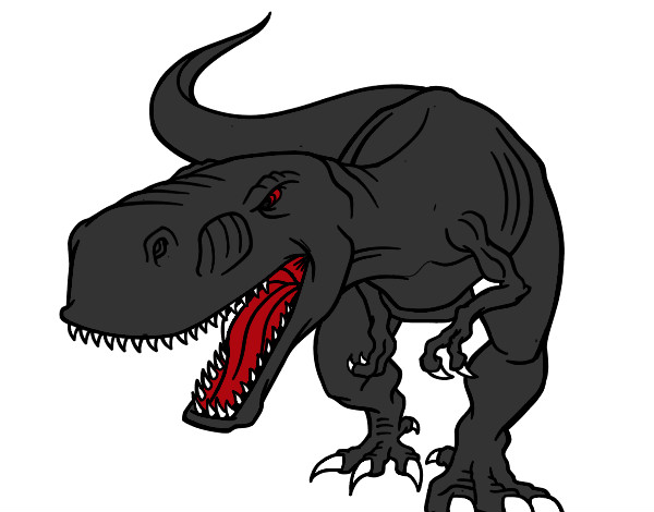 Dibujo Tiranosaurio Rex enfadado pintado por xdfaster