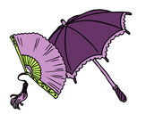 Dibujo Abanico y paraguas pintado por Vicki_11