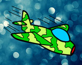 Dibujo Avión de camuflaje pintado por vicror