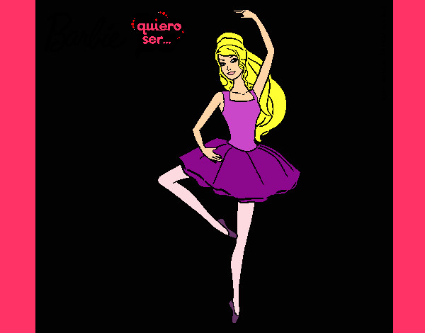 Dibujo Barbie bailarina de ballet pintado por sirena