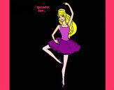 Dibujo Barbie bailarina de ballet pintado por sirena