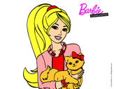 Dibujo Barbie con su linda gatita pintado por sandra8210