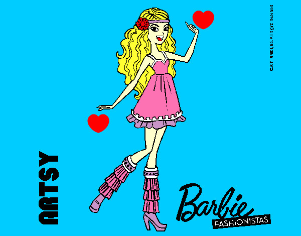 Dibujo Barbie Fashionista 1 pintado por fernanda03
