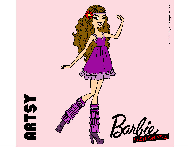 Dibujo Barbie Fashionista 1 pintado por sirena