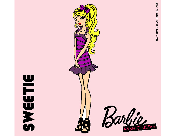 Dibujo Barbie Fashionista 6 pintado por sirena