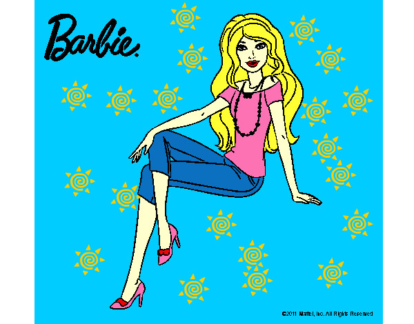 Dibujo Barbie moderna pintado por fernanda03
