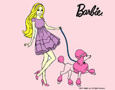 Dibujo Barbie paseando a su mascota pintado por samantina1
