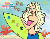 Dibujo Barbie va a surfear pintado por HelenaFM